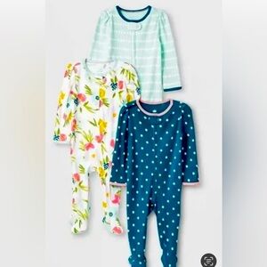 Cloud Island 3pk Baby Sleepers